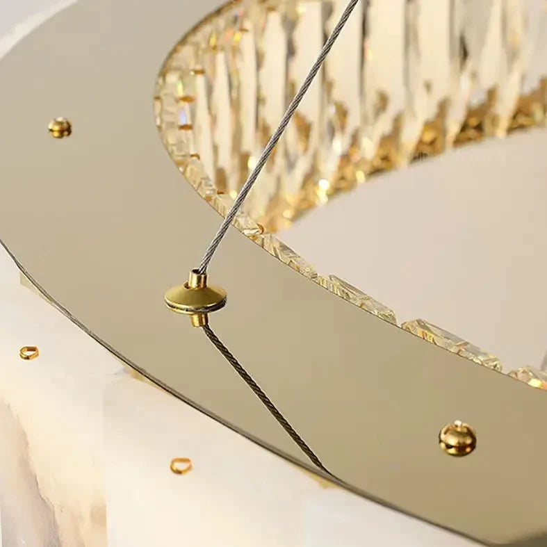 Aurelia Marble & Crystal Chandelier - lampmodern