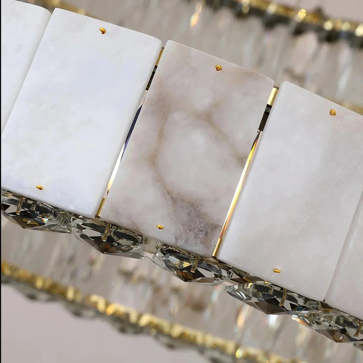 Aurelia Marble & Crystal Chandelier - lampmodern