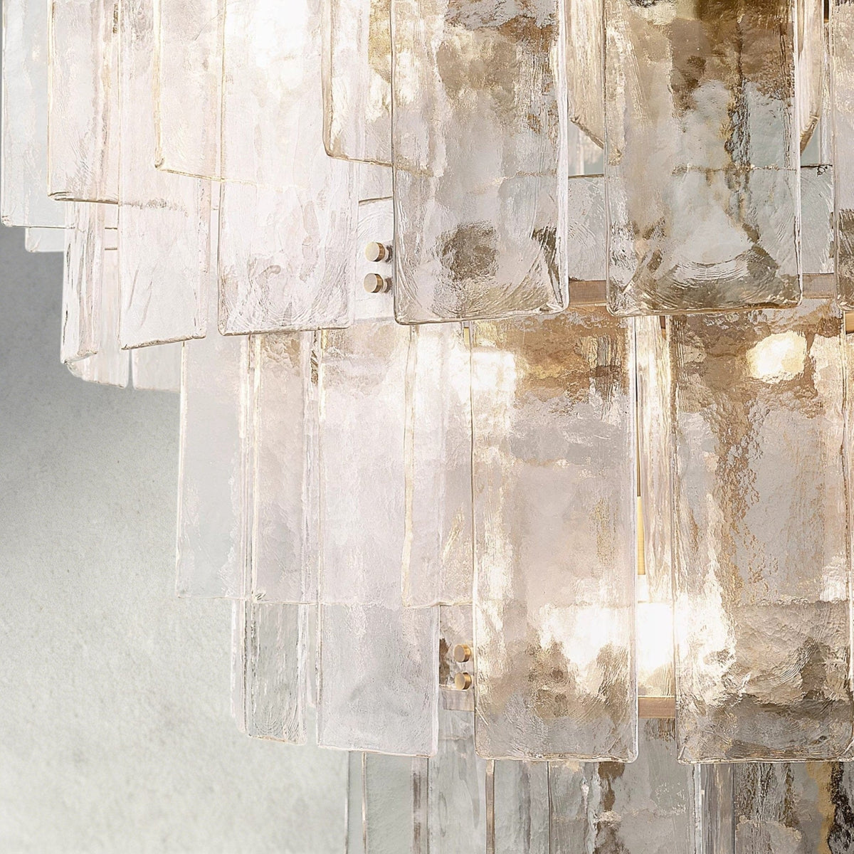 Aurelle Clear Glass Tiered Round Chandelier - lampmodern