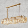 Aurelle Smoke Glass Linear Chandelier - lampmodern