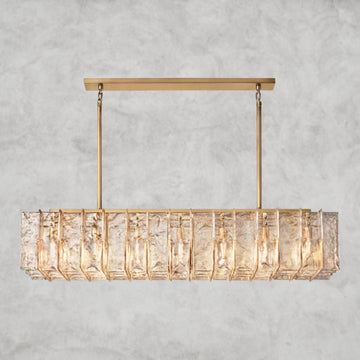 Aurelle Smoke Glass Linear Chandelier - lampmodern