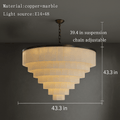 Aurora Marble Tiered Chandelier - lampmodern