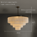 Aurora Marble Tiered Chandelier - lampmodern