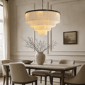 Aurora Marble Tiered Chandelier - lampmodern