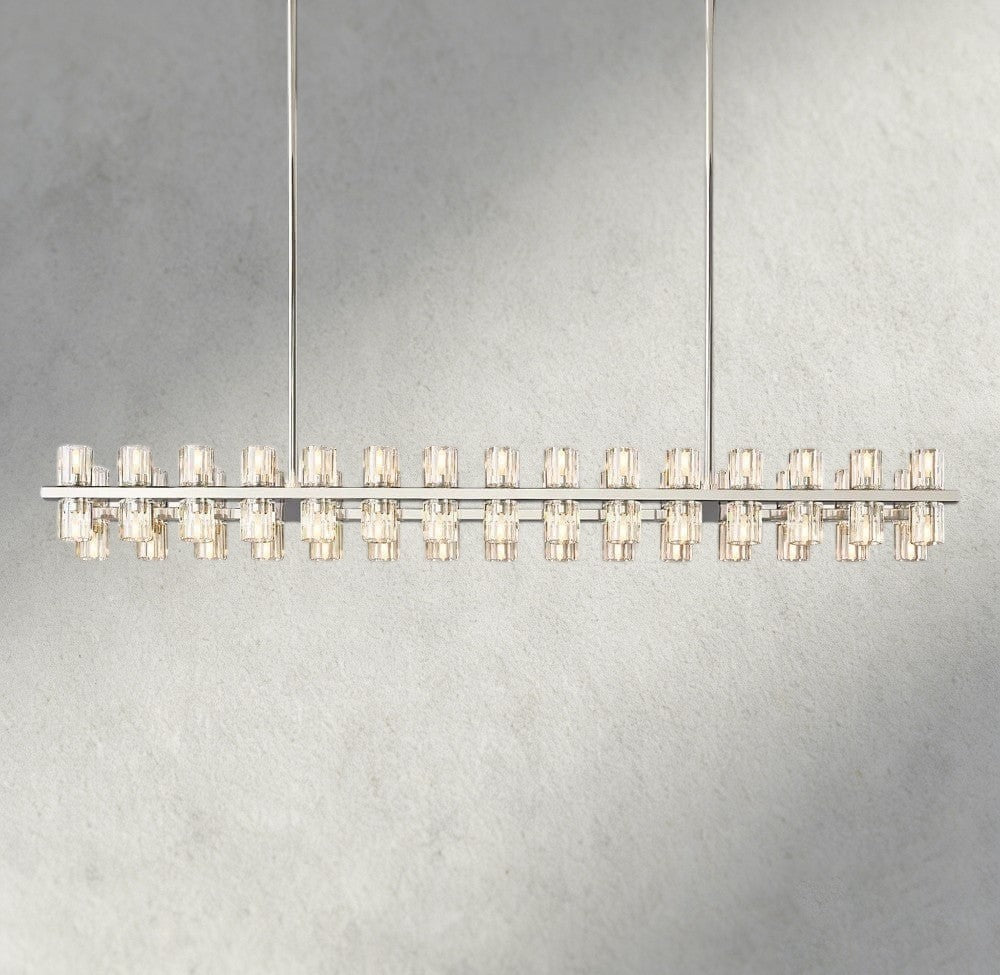 Avecho LED Rectangular Chandelier 54", 72" - lampmodern