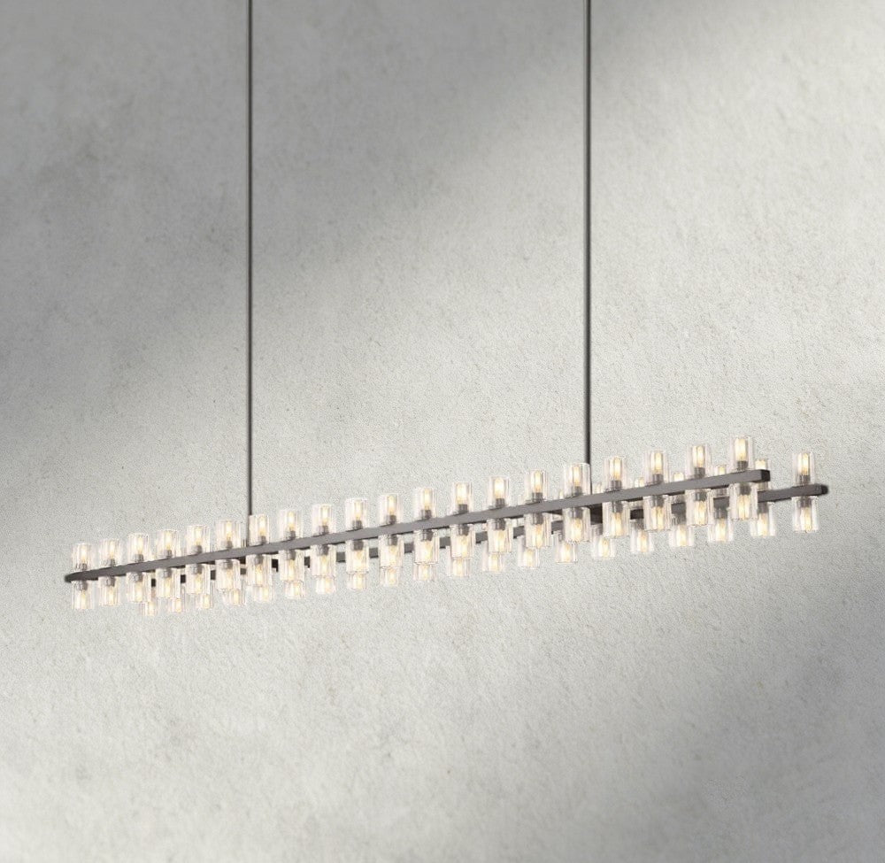 Avecho LED Rectangular Chandelier 54", 72" - lampmodern