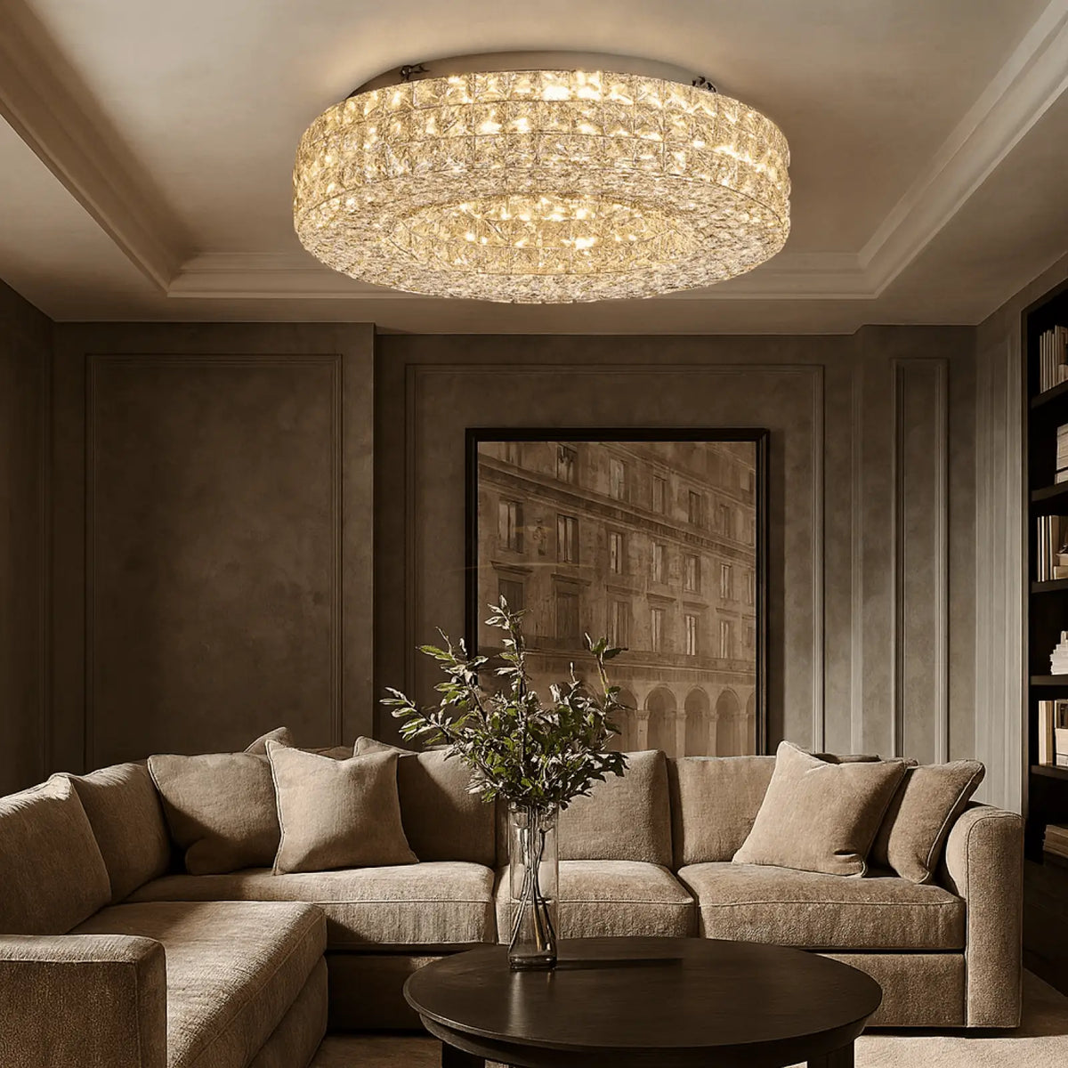 Bacci Crystal Flush Mount - lampmodern