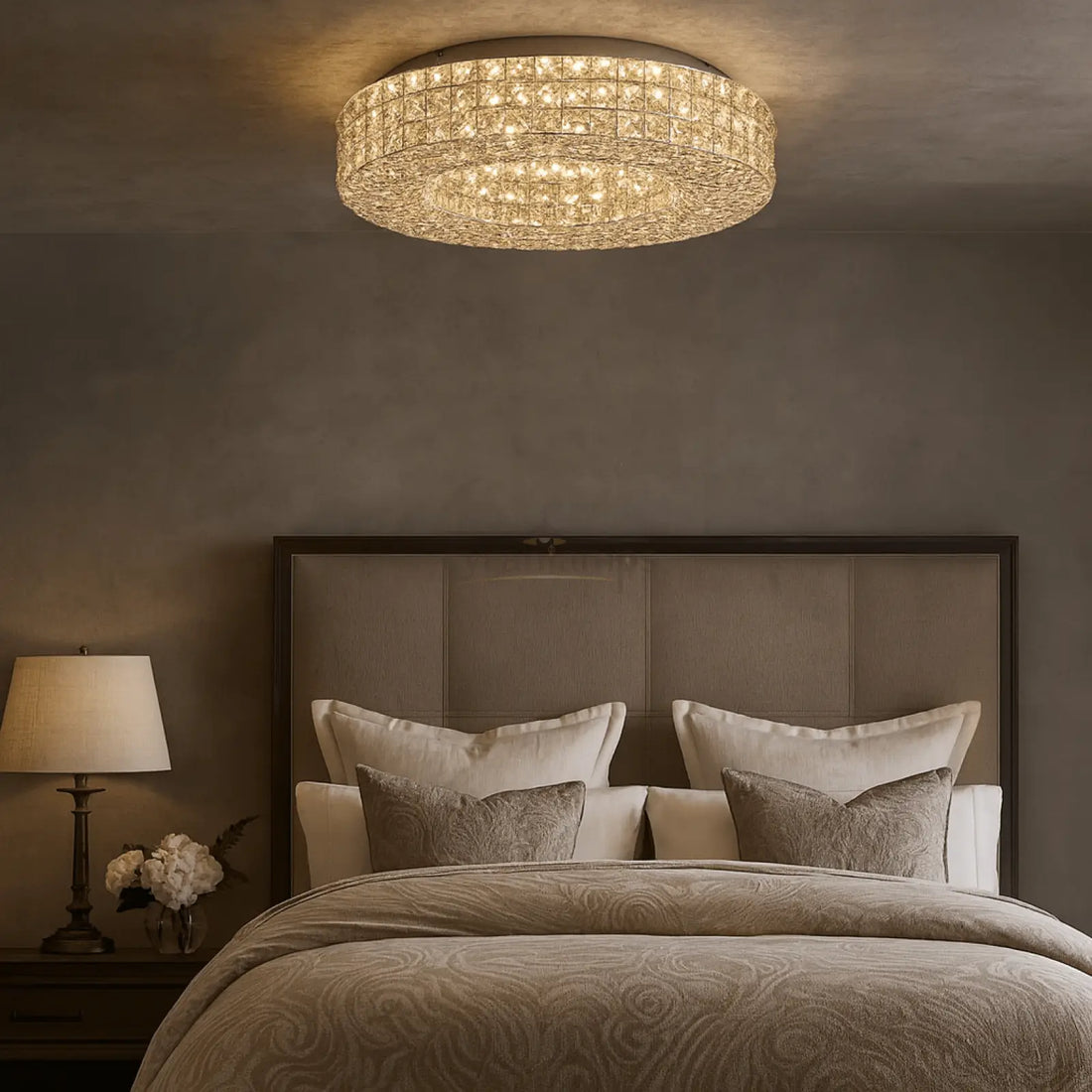 Bacci Crystal Flush Mount - lampmodern