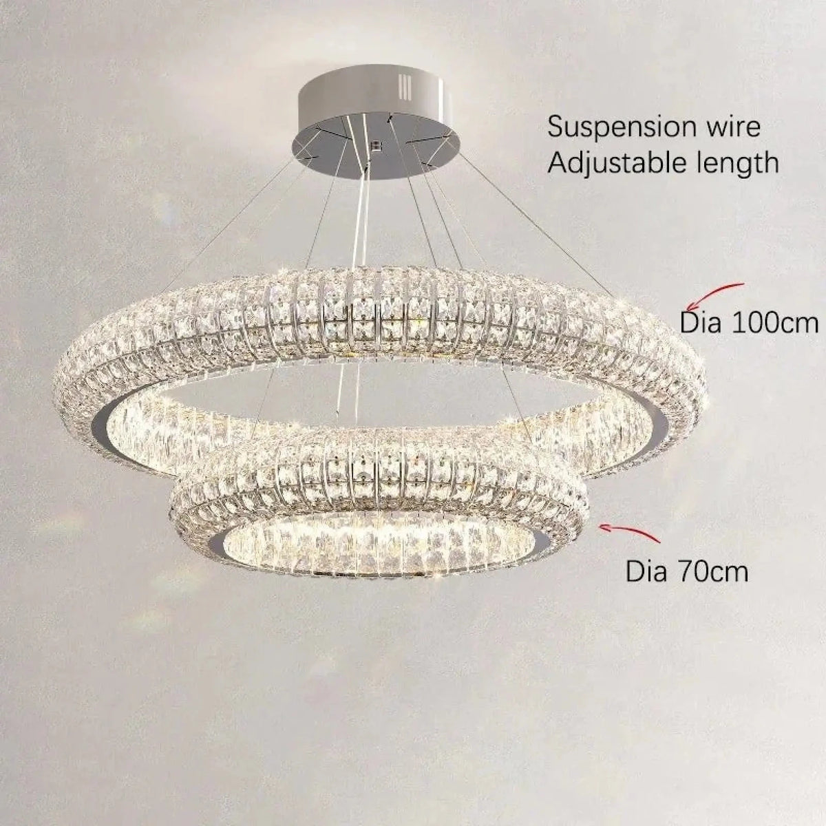Bacci Crystal Modern Chandelier - lampmodern
