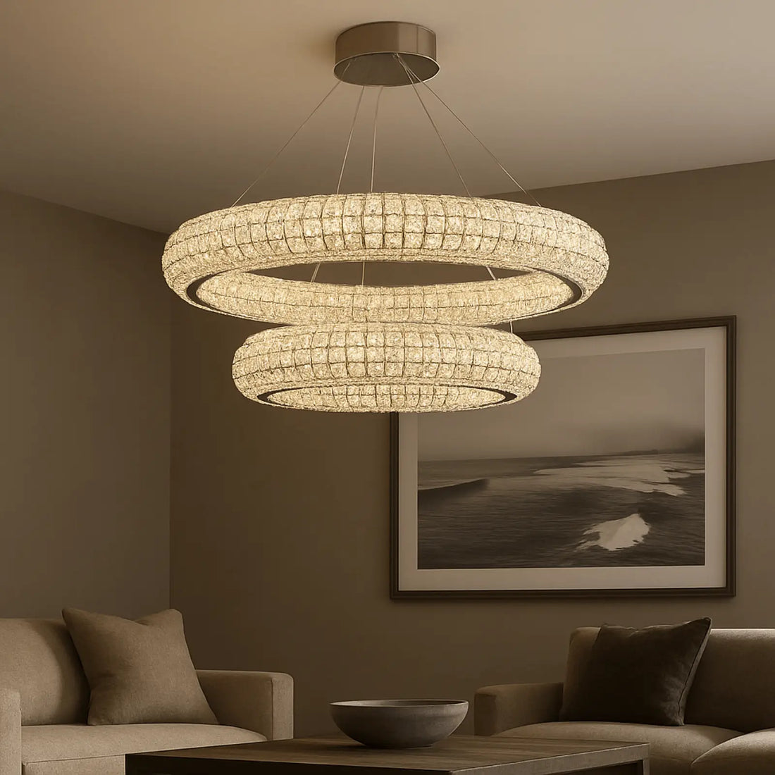 Bacci Crystal Modern Chandelier - lampmodern