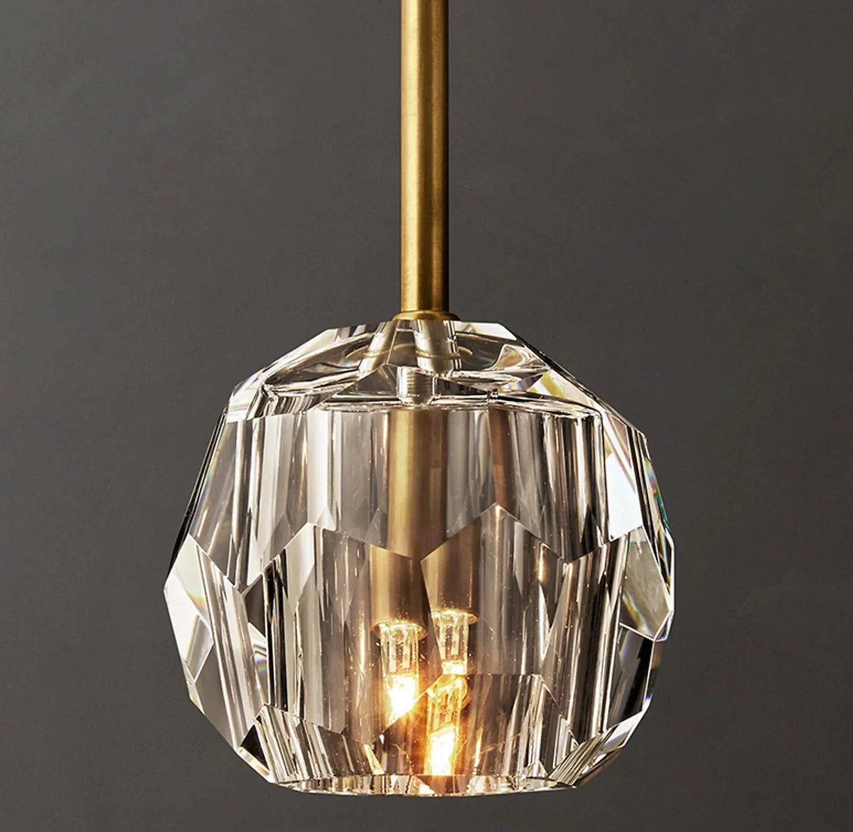 Beula De Clear Cristal Glass Rod Pendant - lampmodern