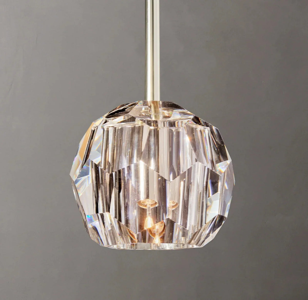 Beula De Clear Cristal Glass Rod Pendant - lampmodern