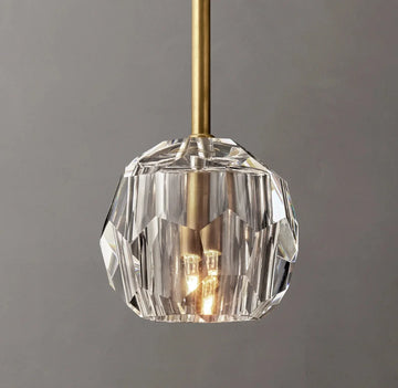 Beula De Clear Cristal Glass Rod Pendant - lampmodern