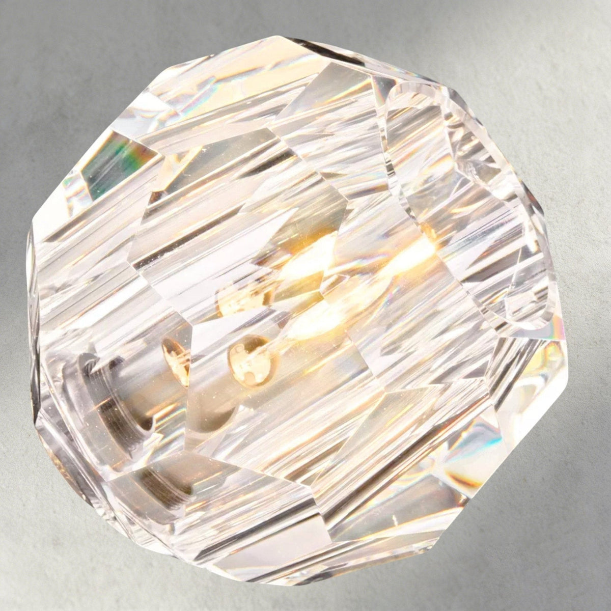 Beula De Clear/ Smoke Cristal Flushmount 24" - lampmodern