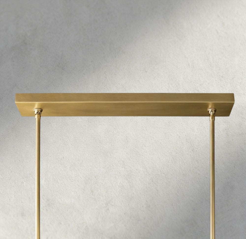 Beula De Cristal Double Linear Chandelier 60" - lampmodern