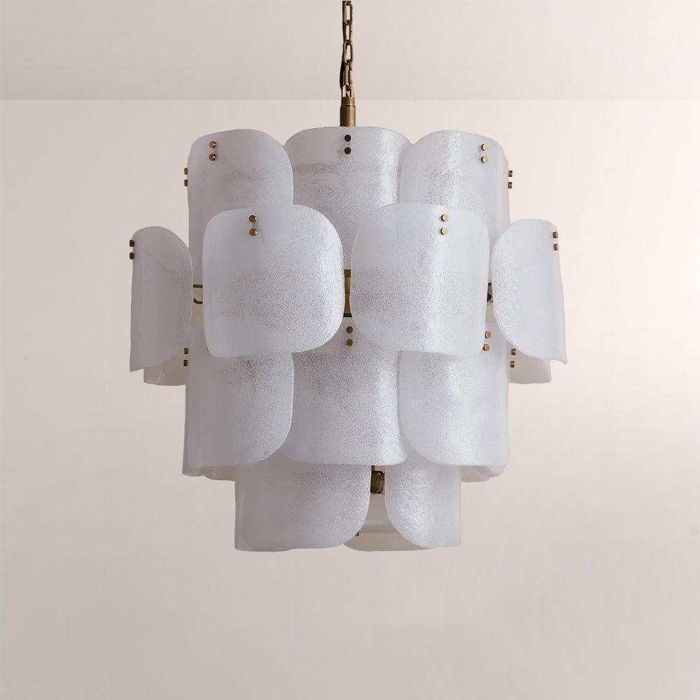 Blaire Tiered Blown Glass Chandelier - lampmodern