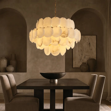 Bordwell Marble Chandelier 31" - lampmodern