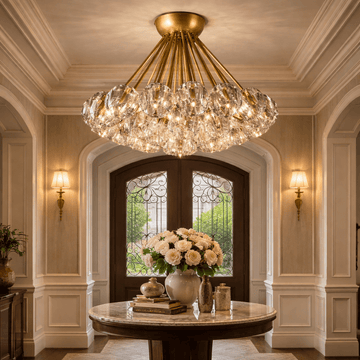 Boule do Cristal Clear Glass Flushmount - lampmodern