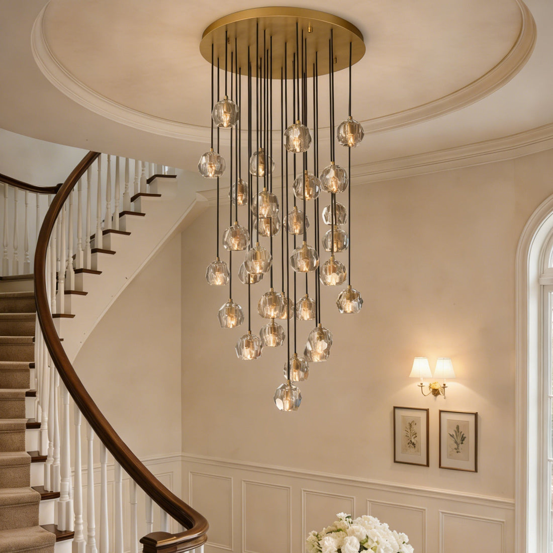 Boule do Cristal Round Cluster Chandelier - lampmodern