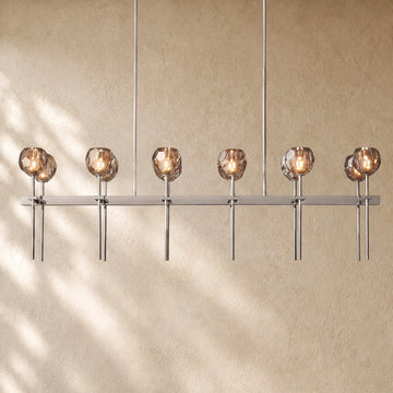 Boulee de Cristal Double Linear Chandelier 60"