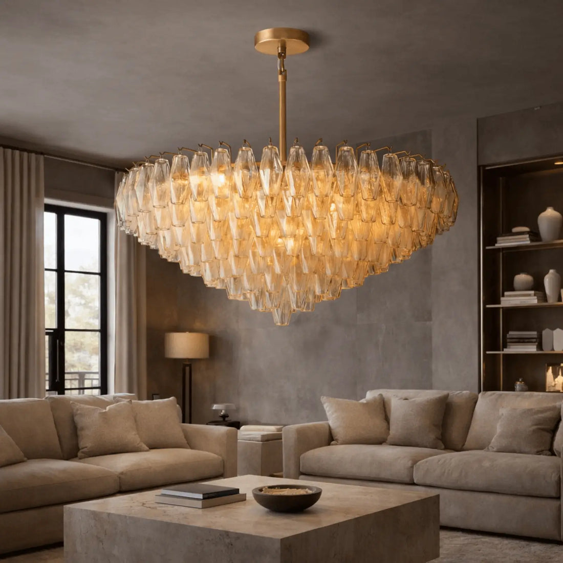 Burnley Glass Chandelier - lampmodern
