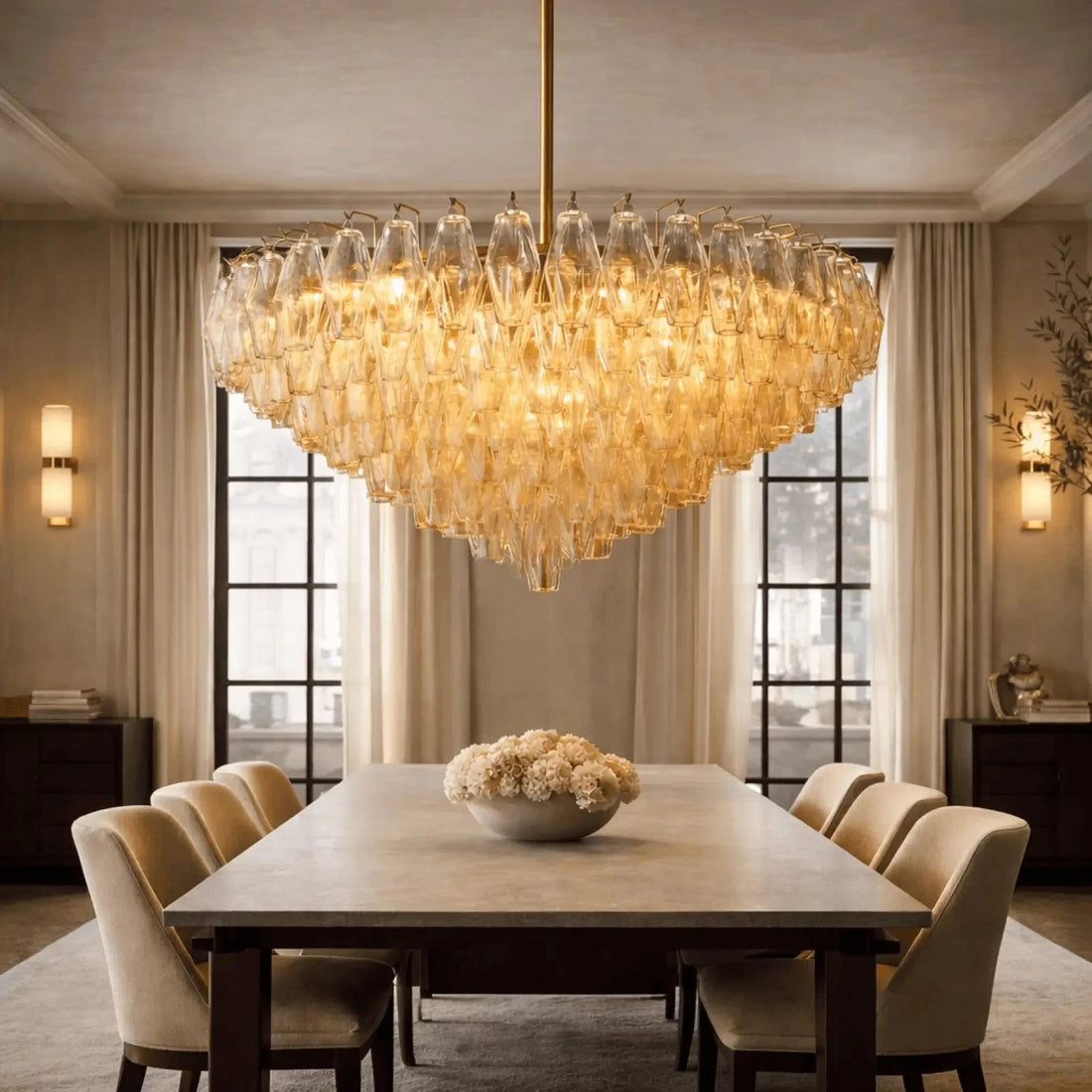 Burnley Glass Chandelier - lampmodern