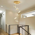 Butterfly Chandelierv Modern Metal Disk Acrylic Ceiling Light - lampmodern