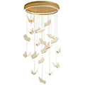 Butterfly Chandelierv Modern Metal Disk Acrylic Ceiling Light - lampmodern