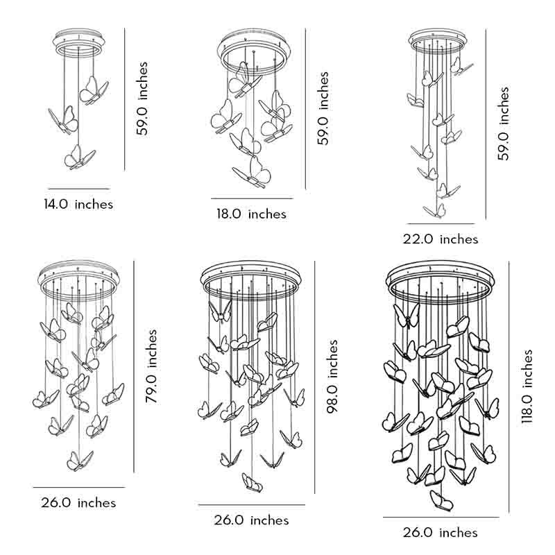 Butterfly Chandelierv Modern Metal Disk Acrylic Ceiling Light - lampmodern