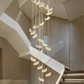 Butterfly Chandelierv Modern Metal Disk Acrylic Ceiling Light - lampmodern
