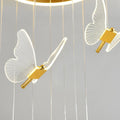 Butterfly Chandelierv Modern Metal Disk Acrylic Ceiling Light - lampmodern