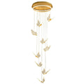 Butterfly Chandelierv Modern Metal Disk Acrylic Ceiling Light - lampmodern