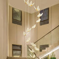 Butterfly Chandelierv Modern Metal Disk Acrylic Ceiling Light - lampmodern