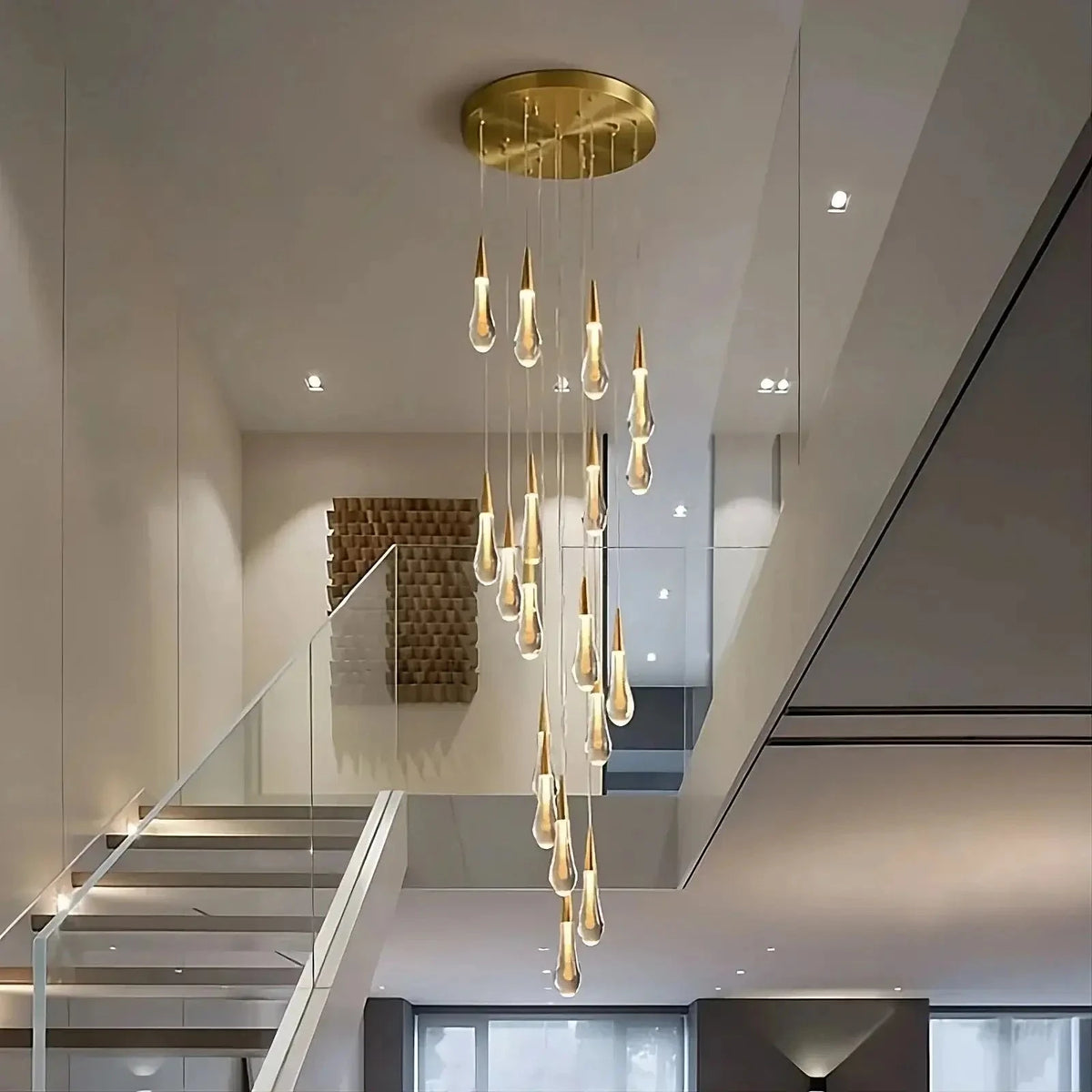Cadere Modern Staircase Chandelier - lampmodern