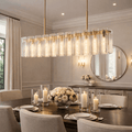 Calametta Glass Rectangular Chandelier - lampmodern
