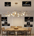 Calyx Bird Branch Chandelier for Dining Room - Copper49.2