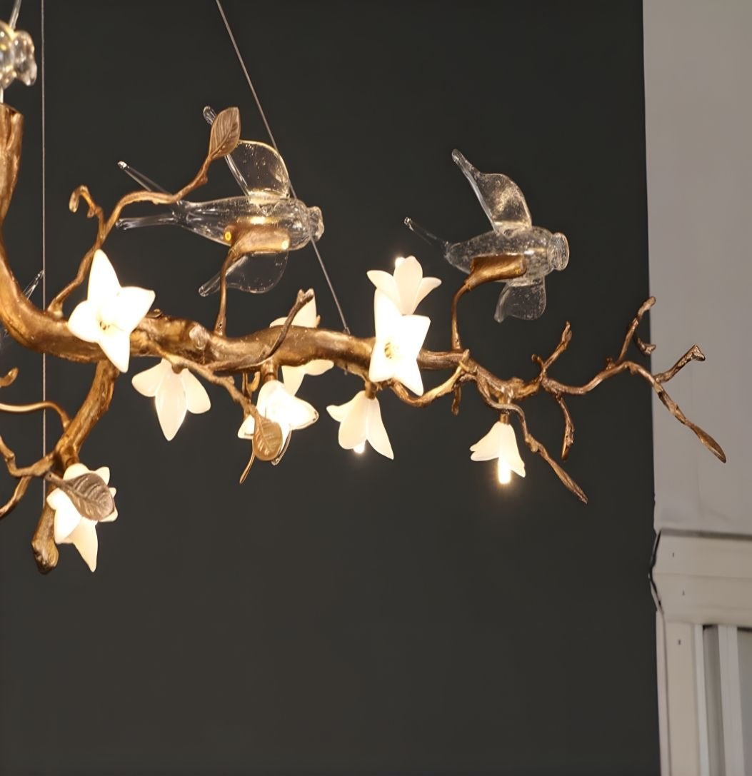 Calyx Bird Branch Chandelier for Dining Room - Copper49.2" (125cm)Warm White 3000Klampmodern