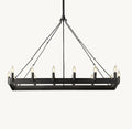 Camena Vintage Candelabra Rectangular Chandelier - lampmodern