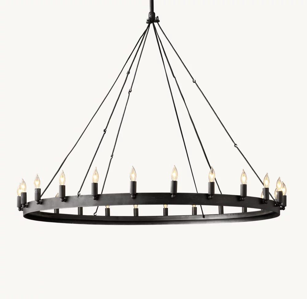 Camena Vintage Candelabra Round Chandelier - lampmodern