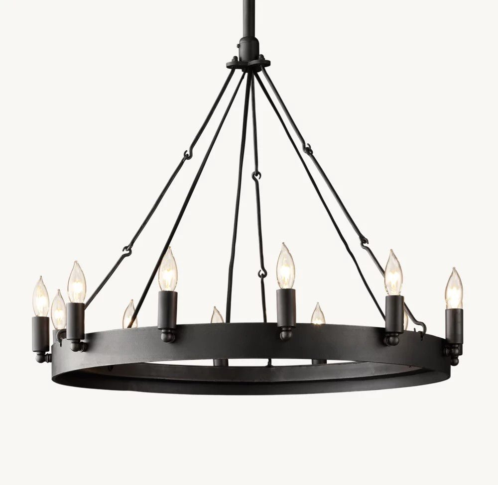 Camena Vintage Candelabra Round Chandelier - lampmodern
