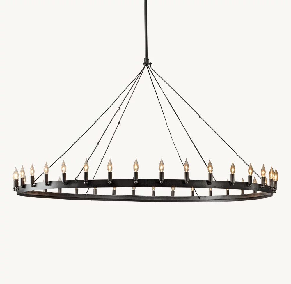 Camena Vintage Candelabra Round Chandelier - lampmodern