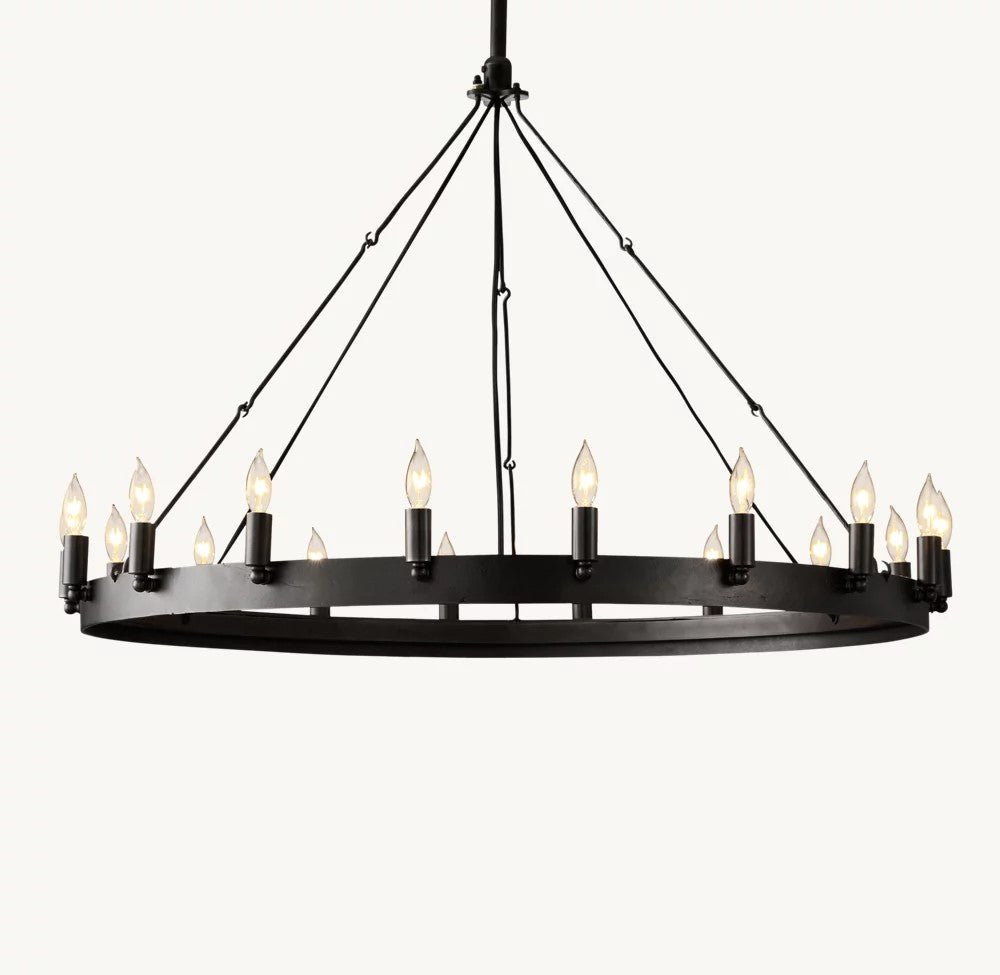 Camena Vintage Candelabra Round Chandelier - lampmodern