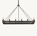 Camena Vintage Filament Rectangular Chandelier - lampmodern