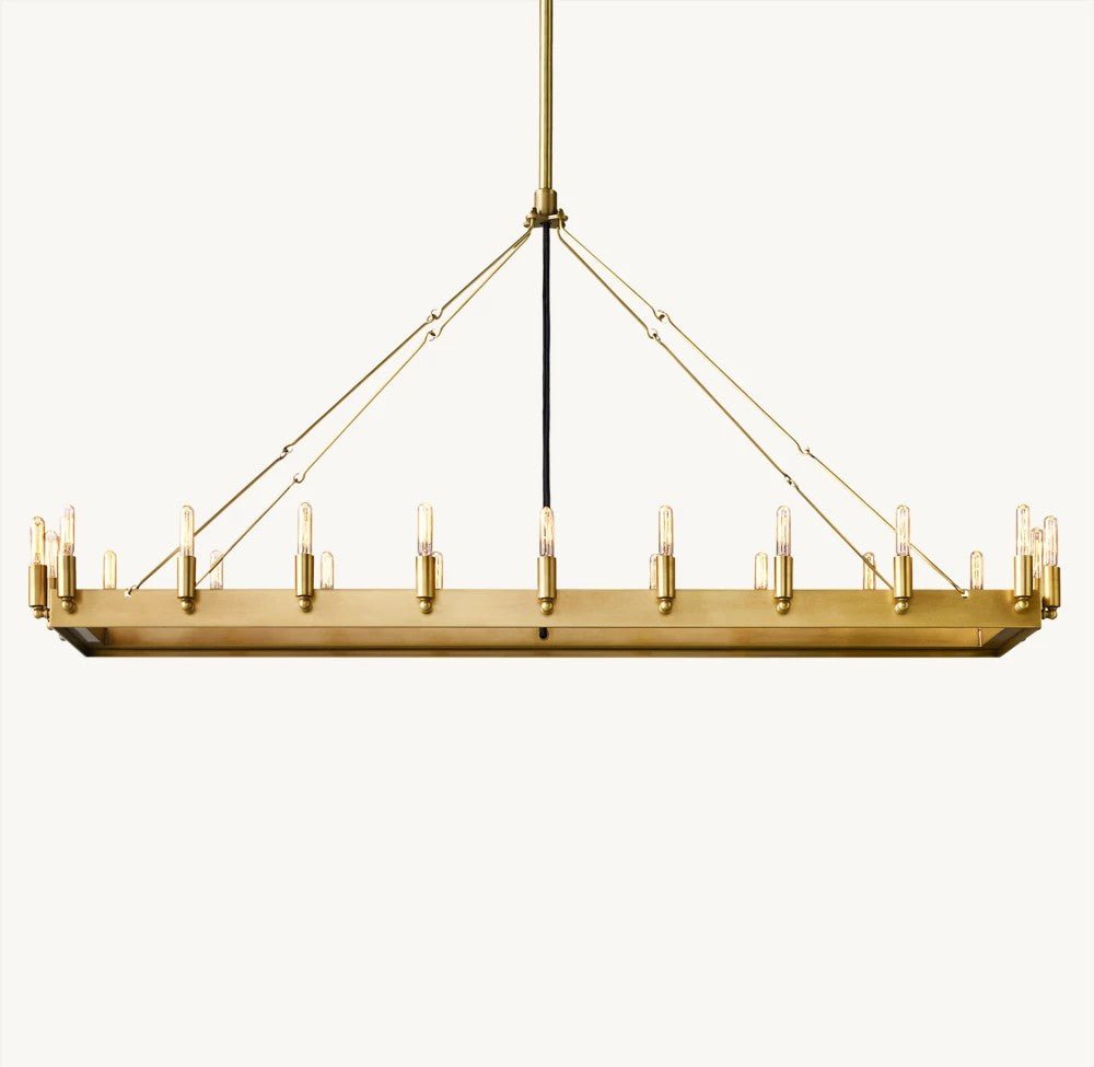 Camena Vintage Filament Rectangular Chandelier - lampmodern