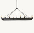 Camena Vintage Filament Rectangular Chandelier - lampmodern