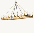 Camena Vintage Filament Rectangular Chandelier - lampmodern