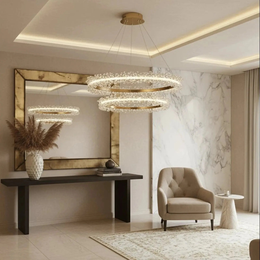 Capri 2 - Ring Modern Crystal Chandelier - lampmodern