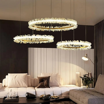 Capri 3 - Ring Crystal Chandelier - lampmodern