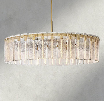 Celamotto Glass Round Chandelier 36", 48", 60" - lampmodern