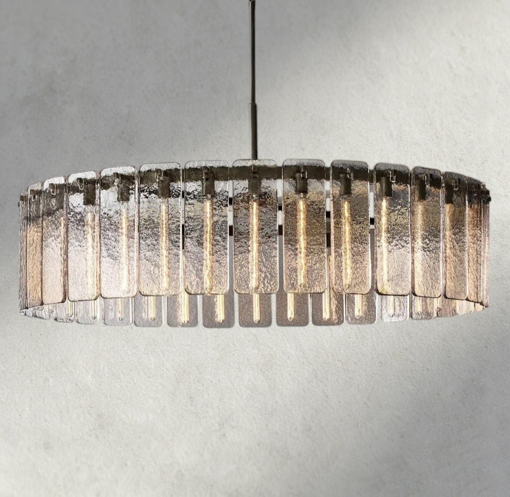 Celamotto Glass Round Chandelier 36", 48", 60" - lampmodern